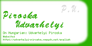 piroska udvarhelyi business card